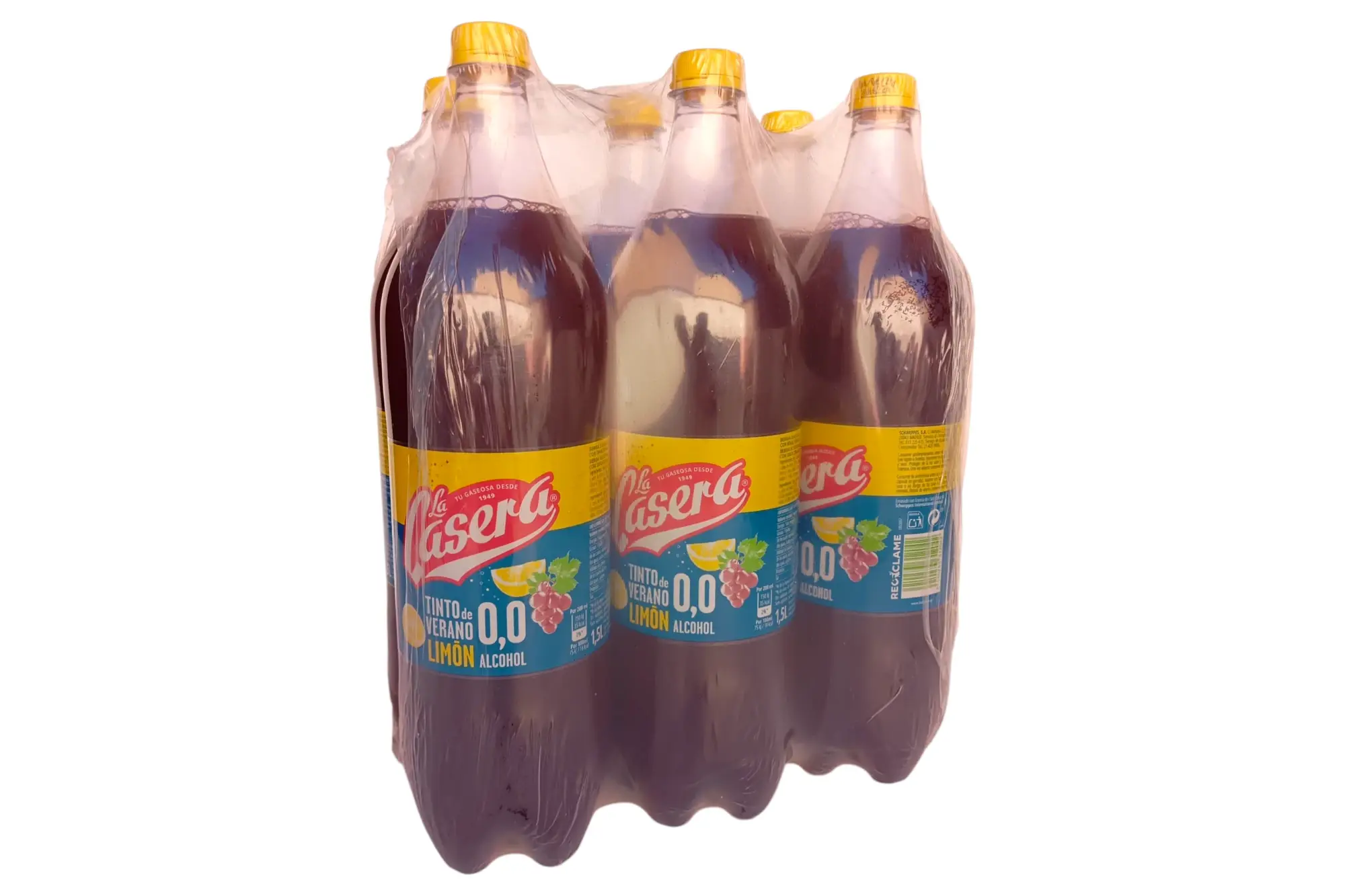 CAJA TINTO LA CASERA AL LIMÓN SIN ALCOHOL 1,5 L