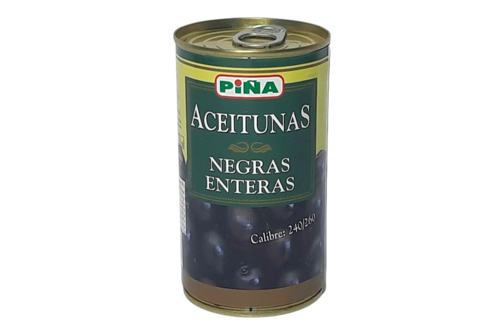 BOTE ACEITUNAS NEGRAS ENTERAS PIÑA 190 GR