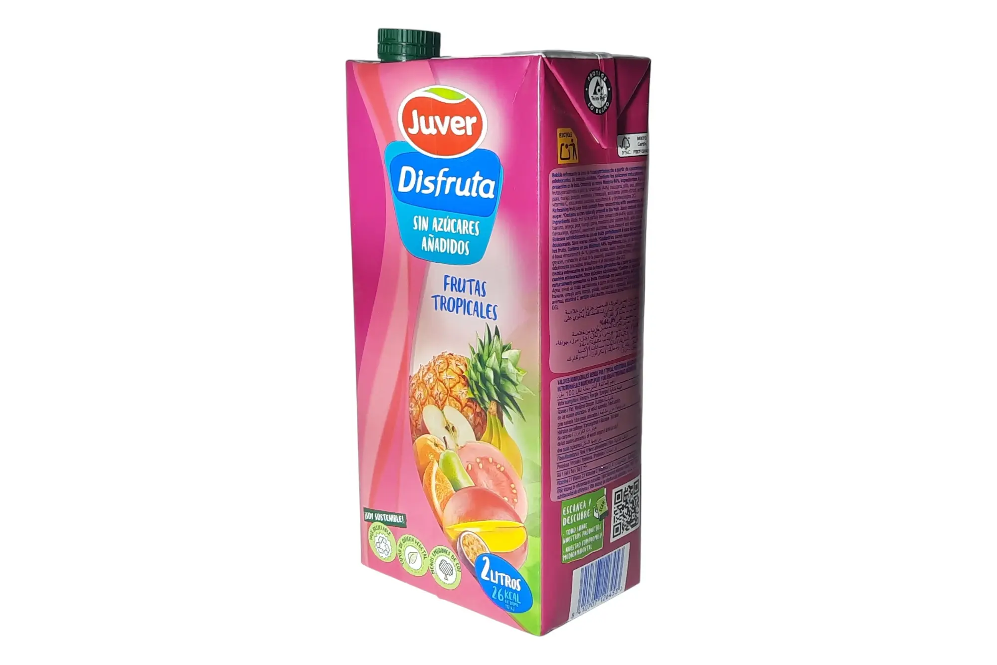 BRIK ZUMO JUVER TROPICAL SIN AZUCAR 2 LITROS