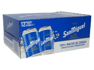 CAJA CERVEZA SAN MIGUEL 0,0 BOTE 33CL 12 UNIDADES