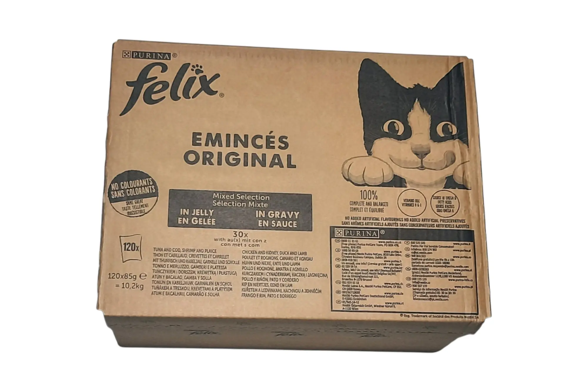 CAJA COMIDA GATOS FELIX 120 SOBRES