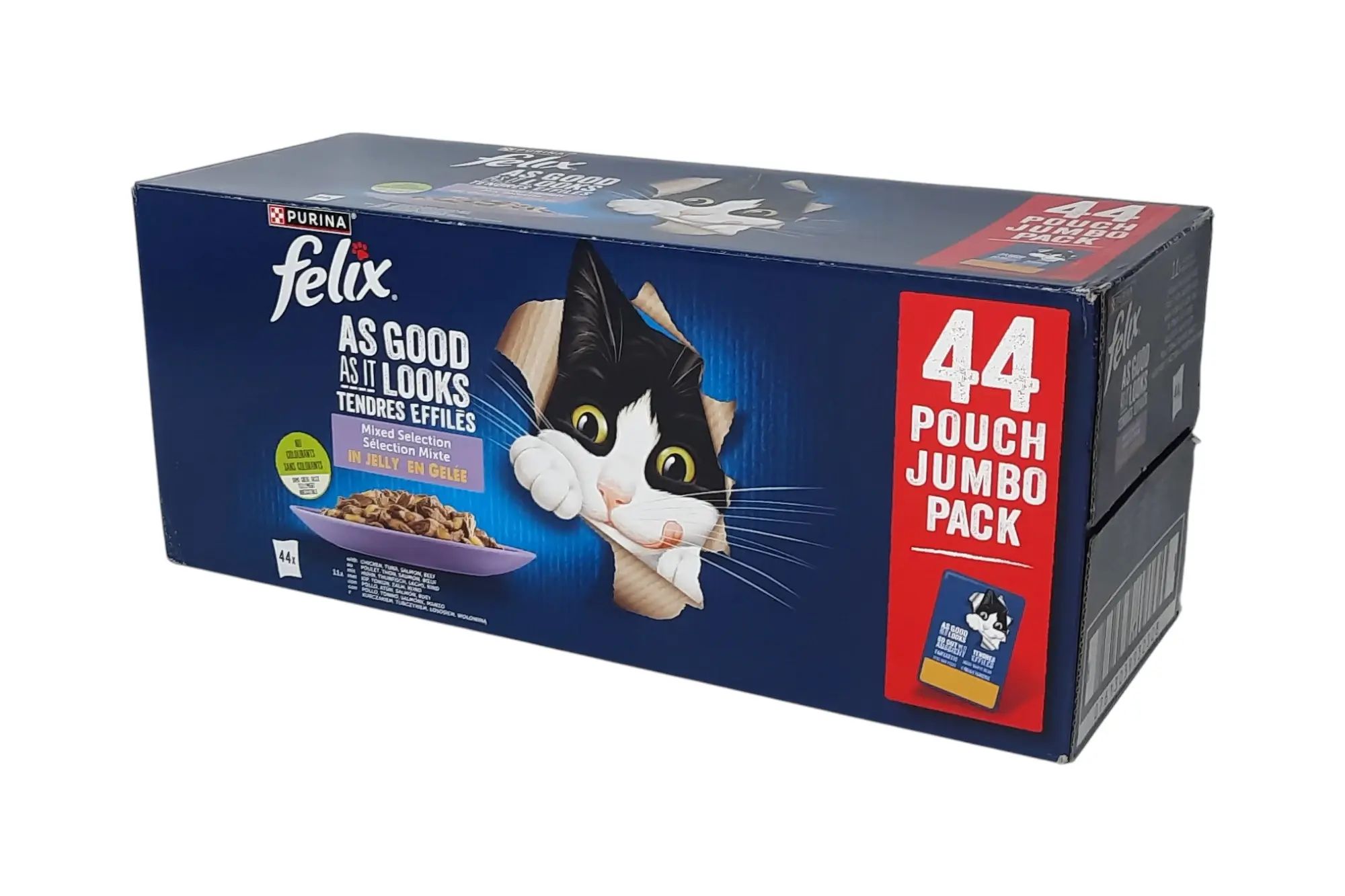 CAJA COMIDA GATOS FELIX 44 SOBRES