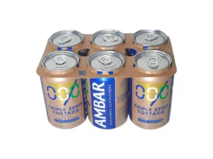 CERVEZA AMBAR TRIPLE 0 TOSTADA BOTE 33 CL PACK 6