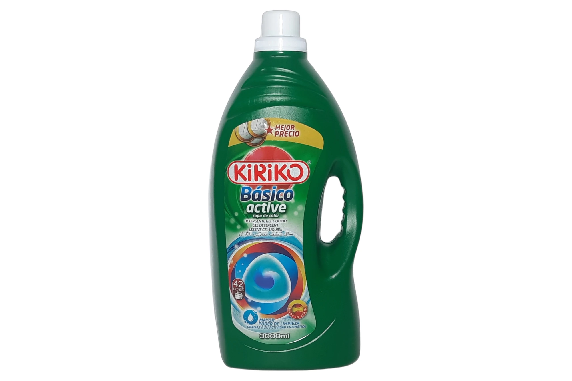 GARRAFA DETERGENTE KIRIKO ACTIVO ROPA COLOR 3L