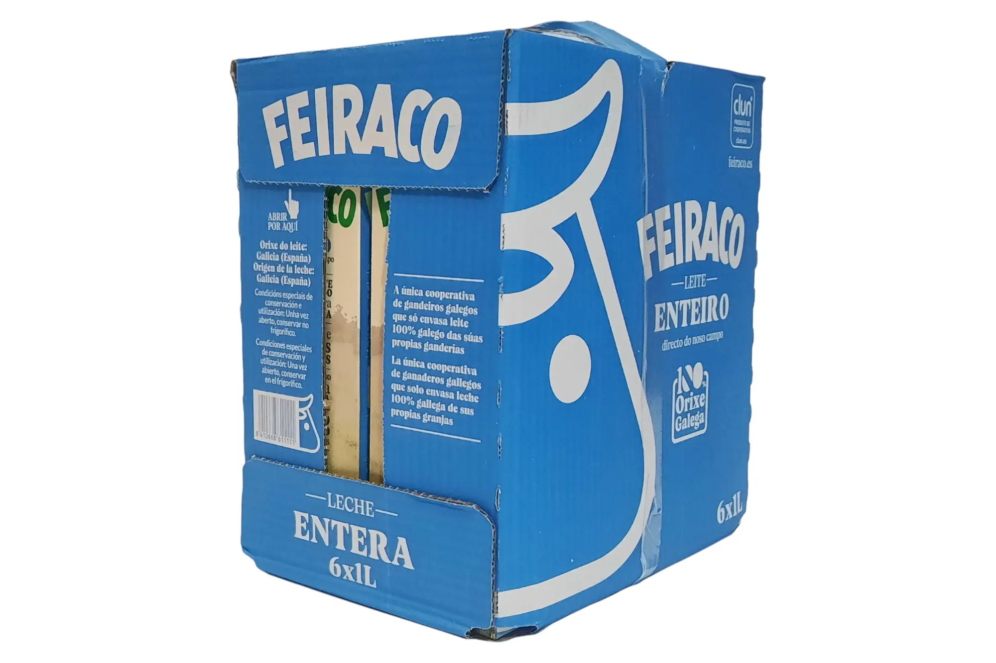 LECHE FEIRACO ENTERA 1L PACK 6