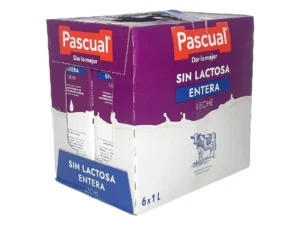 LECHE PASCUAL ENTERA SIN LACTOSA 1L PACK 6