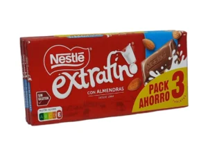 PACK 3 CHOCOLATE NESTLE EXTRAFINO CON ALMENDRAS