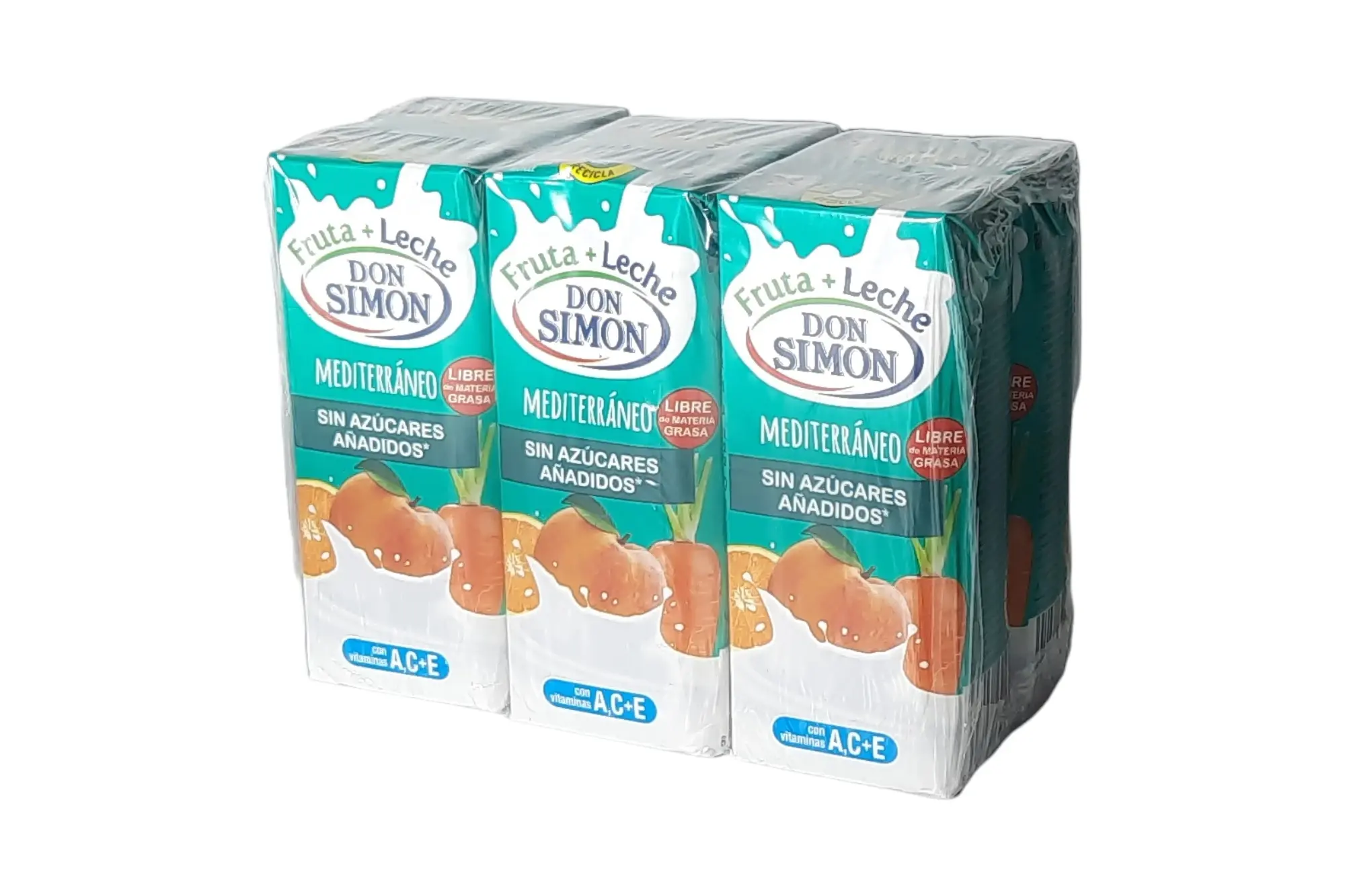 PACK 6 FRUTA + LECHE MEDITERRANEO DON SIMON 20 CL