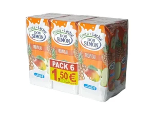 PACK 6 FRUTA + LECHE TROPICAL DON SIMON 20 CL