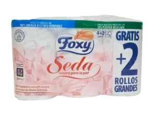 PAPEL HIGIENICO FOXY SEDA 6 ROLLOS