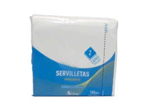 SERVILLETA 30X30 DOBLE CAPA 100 UNIDADES