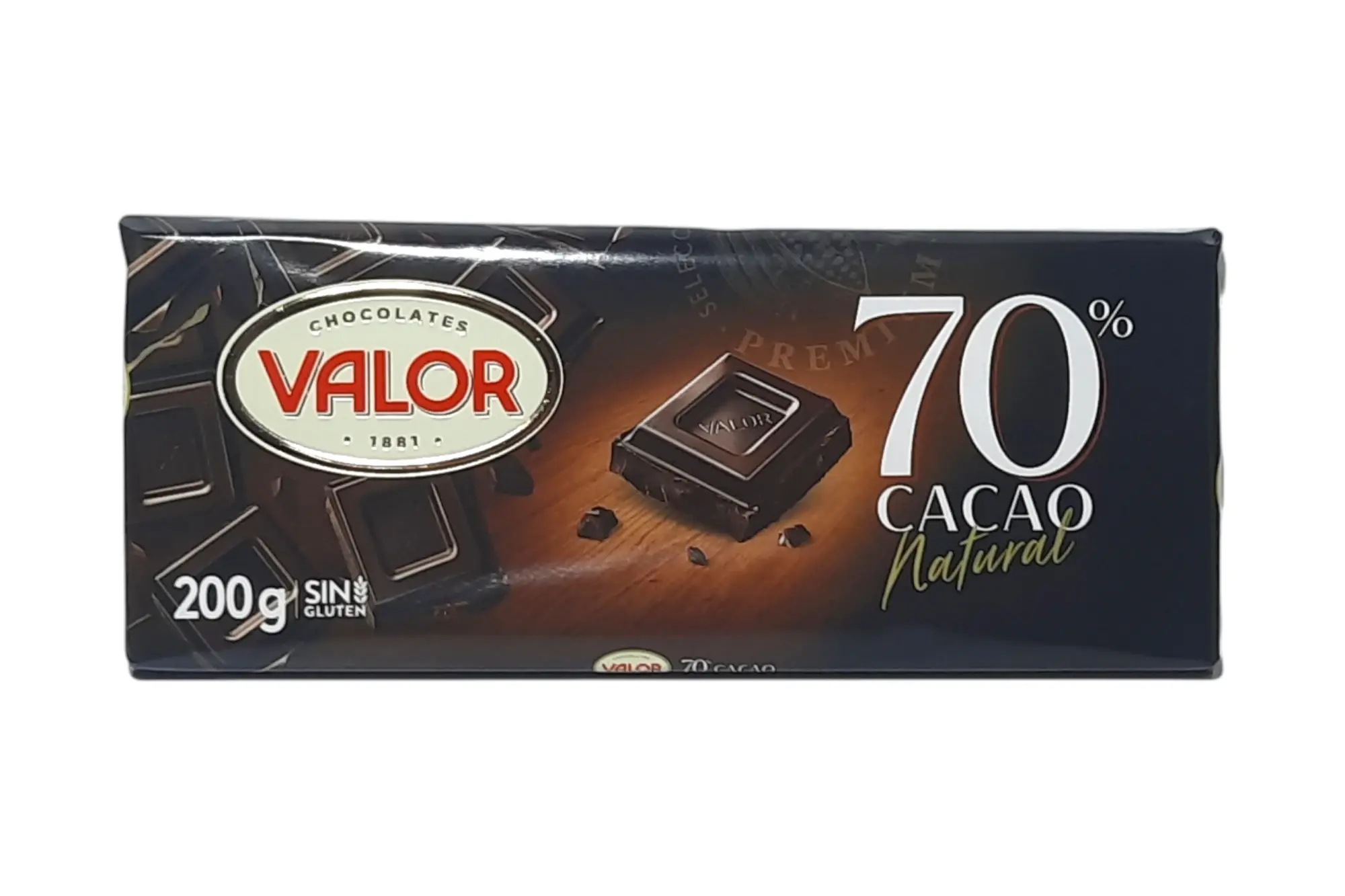 TABLETA CHOCOLATE VALOR PURO 70_ 200 GR