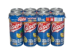 TINTO DE VERANO LA CASERA 0,0 ALCOHOL BOTE 33CL PACK 8