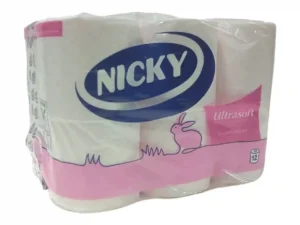 PAPEL HIGIÉNICO NICKY ULTRASOFT 12 ROLLOS