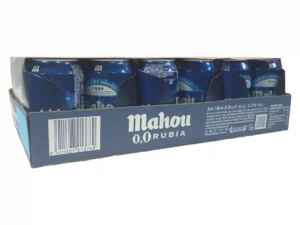 CERVEZA MAHOU RUBIA 0/0 CAJA 24 UDS